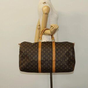 LOUIS VUITTON Monogram Keepall Bandouliere 50 Boston Bag